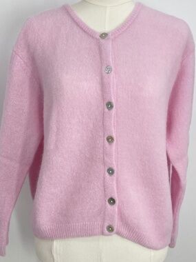 American Vintage Womens Cardigan Vitow Melange Sugar Almond Size S Button Front